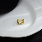 Doppelter Ear Cuff in Silberoptik – Ohne Ohrloch
