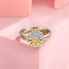 925 Sterling Silber Partnerringe Sonne & Mond