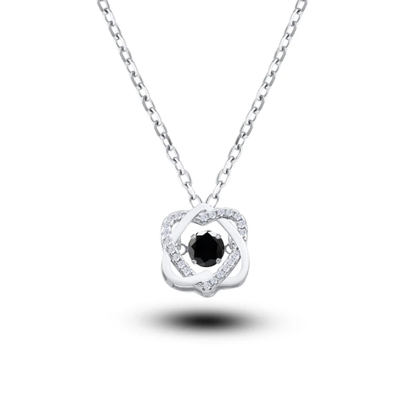 925 Sterling Silber Halskette mit 0,5 ct Moissanit