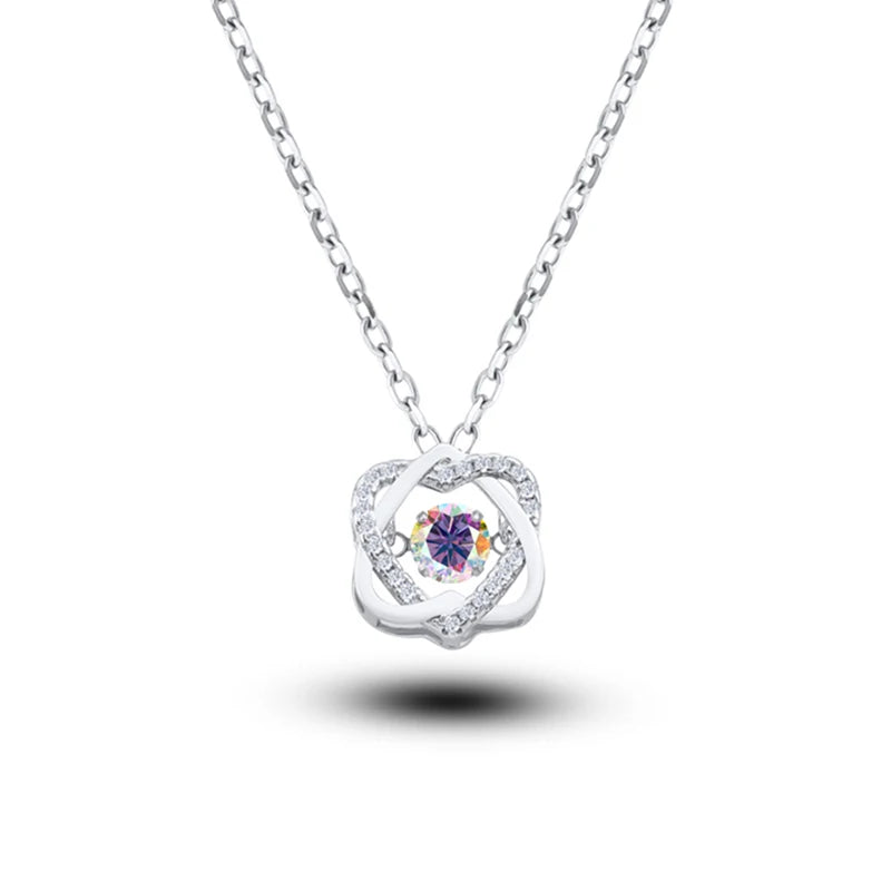 925 Sterling Silber Halskette mit 0,5 ct Moissanit