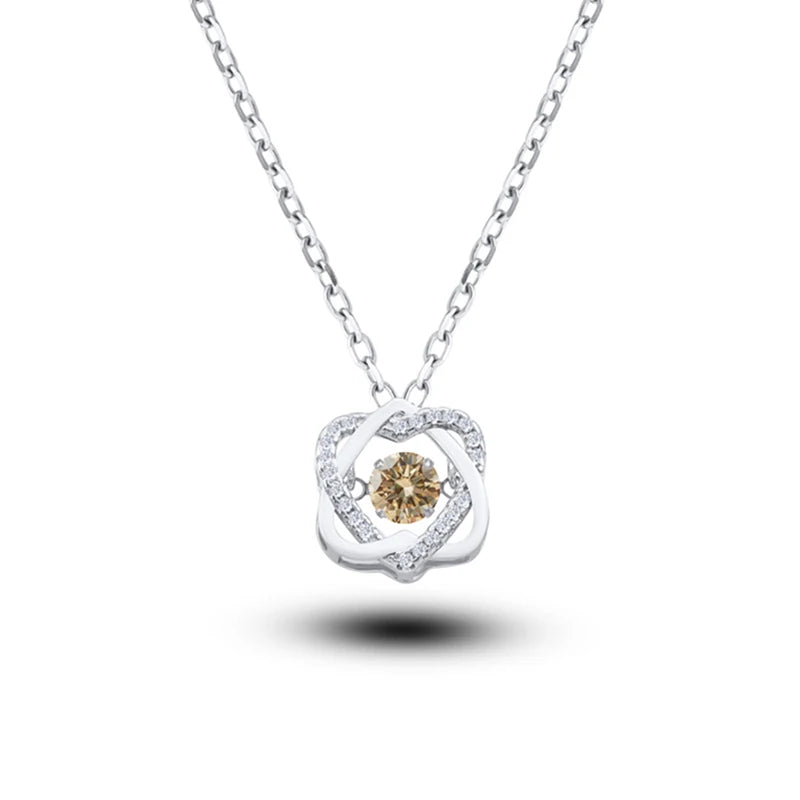 925 Sterling Silber Halskette mit 0,5 ct Moissanit