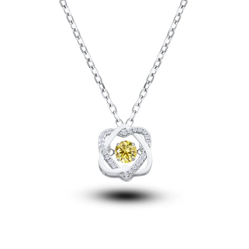 925 Sterling Silber Halskette mit 0,5 ct Moissanit