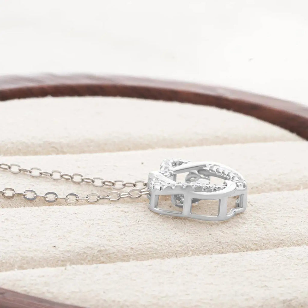 925 Sterling Silber Halskette mit 0,5 ct Moissanit
