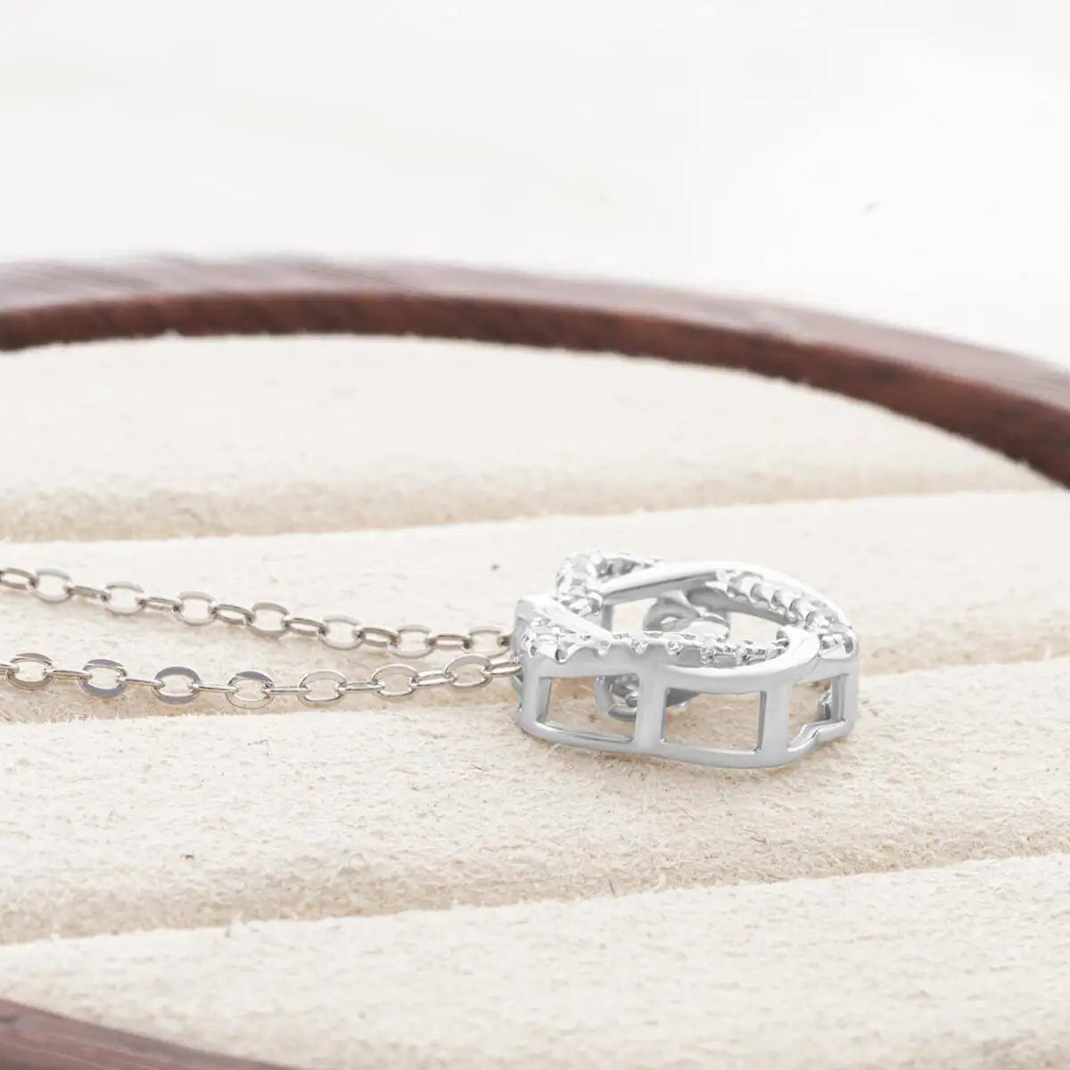 925 Sterling Silber Halskette mit 0,5 ct Moissanit