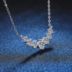 925 Sterling Silber Halskette mit 1,7 ct Ovalem Moissanit