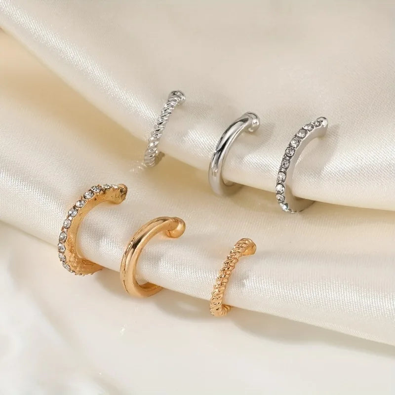 Ear Cuff aus Edelstahl in Goldoptik – Ohne Ohrloch