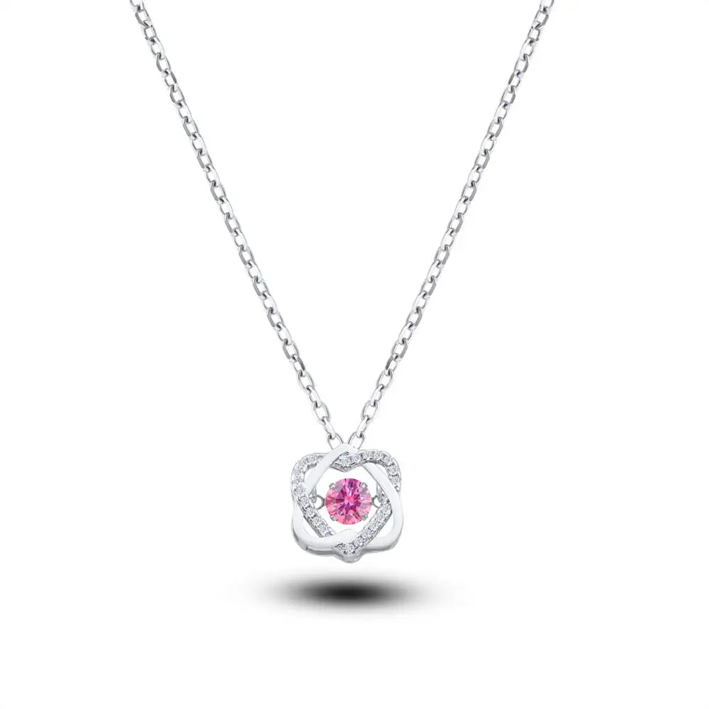 925 Sterling Silber Halskette mit 0,5 ct Moissanit
