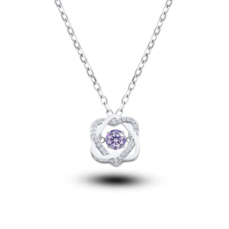 925 Sterling Silber Halskette mit 0,5 ct Moissanit