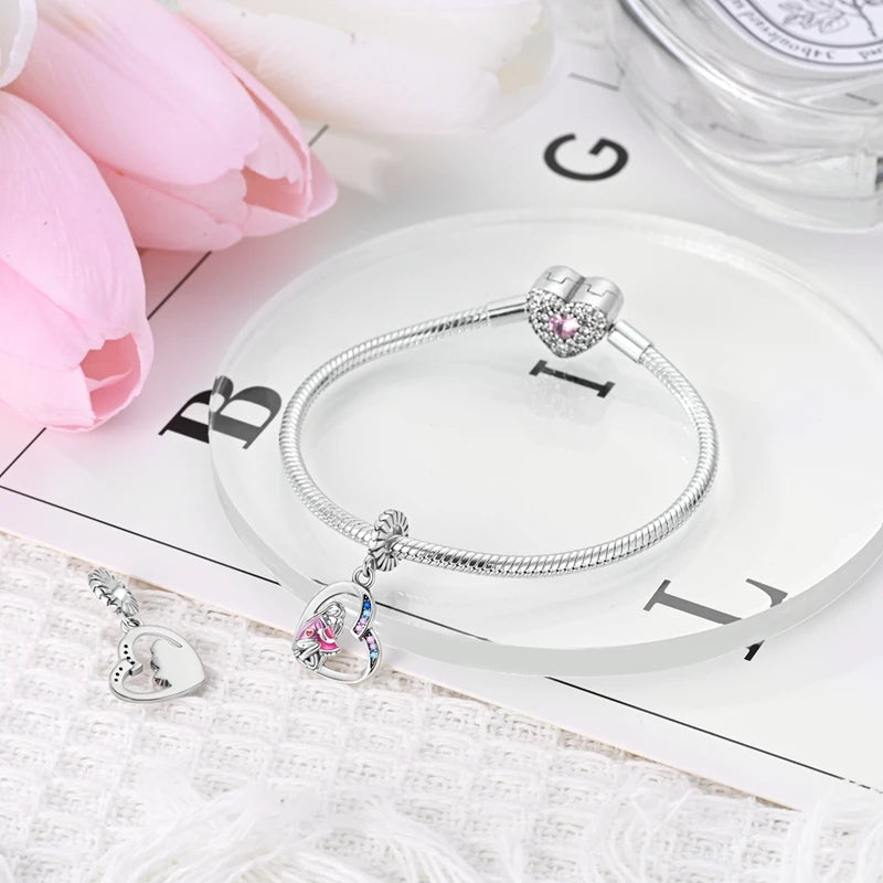 925 Sterling Silber Charm „Liebevolle Umarmung“