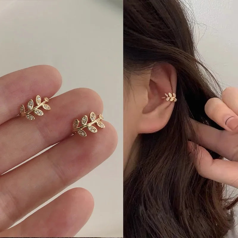 Ear Cuff aus Edelstahl in Goldoptik – Ohne Ohrloch