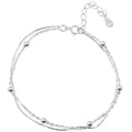 925 Sterling Silber Armband mit doppelter Schlangenkette