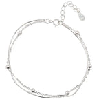 925 Sterling Silber Armband mit doppelter Schlangenkette