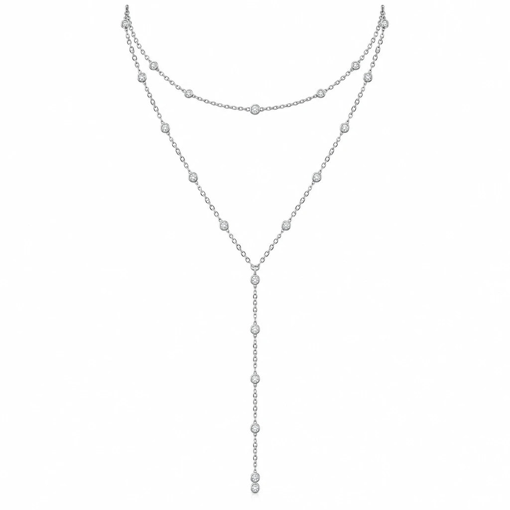 Lariat Gold – Zierliche Y-Kette aus Edelstahl, 14K vergoldet