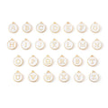 Buchstaben-Anhänger mit Emaille – 10er Set