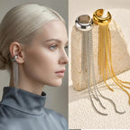 Ear Cuff mit Kette aus 18K vergoldetem Edelstahl – Ohne Ohrloch