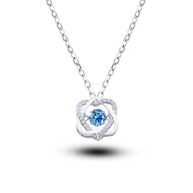 925 Sterling Silber Halskette mit 0,5 ct Moissanit