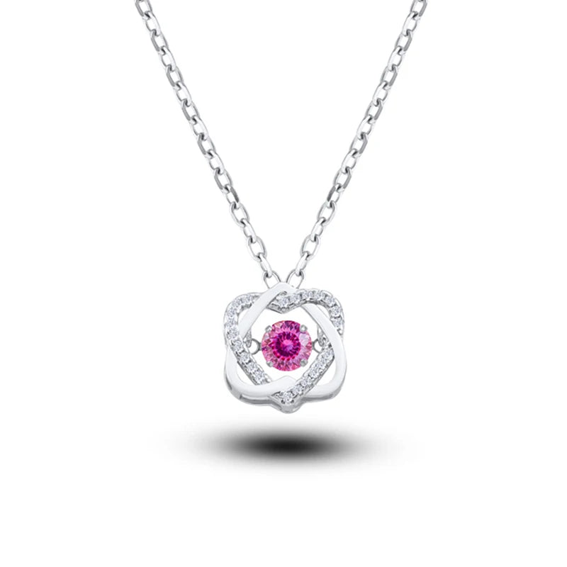 925 Sterling Silber Halskette mit 0,5 ct Moissanit