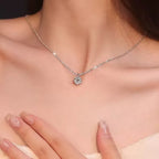 925 Sterling Silber Halskette mit Zirkonia-Anhänger