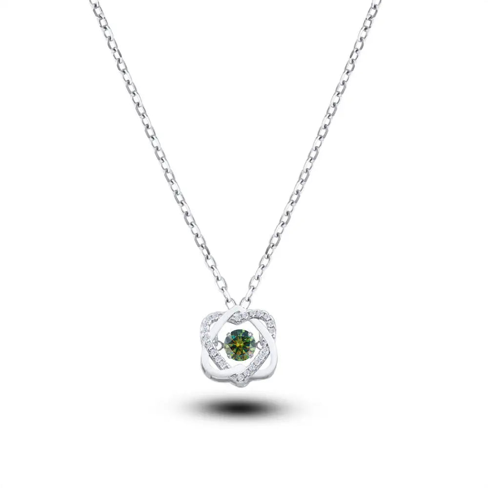 925 Sterling Silber Halskette mit 0,5 ct Moissanit
