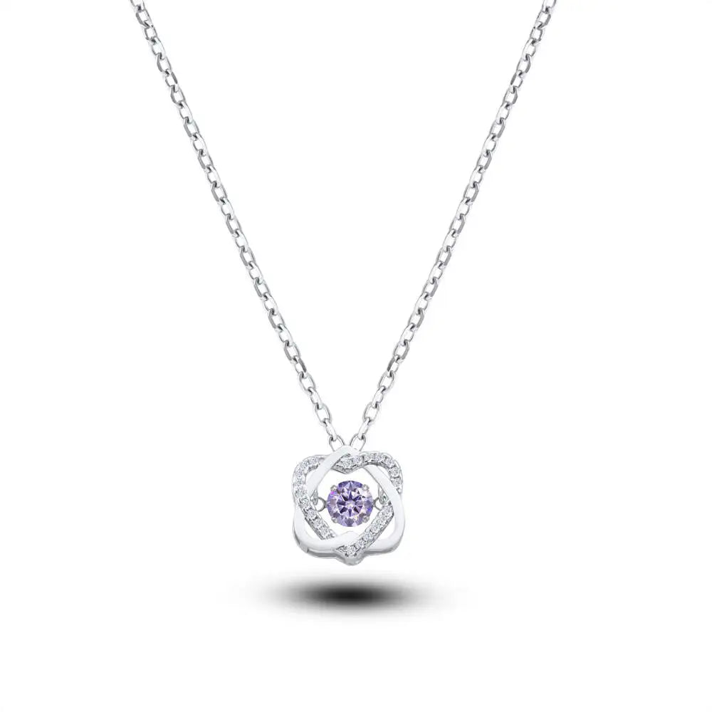925 Sterling Silber Halskette mit 0,5 ct Moissanit