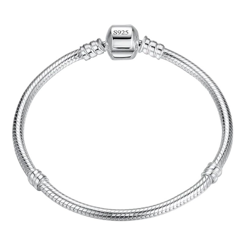 925 Sterling Silber Schlangenketten-Armband für Charms