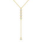 Lariat Gold – Zierliche Y-Kette aus Edelstahl, 14K vergoldet