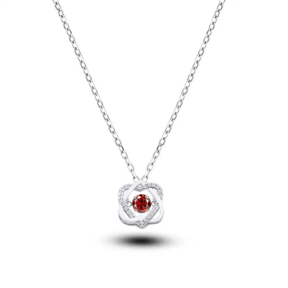 925 Sterling Silber Halskette mit 0,5 ct Moissanit