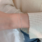 925 Sterling Silber Armband mit doppelter Schlangenkette