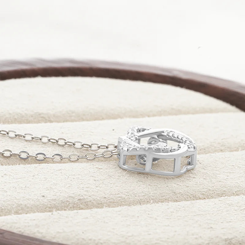 925 Sterling Silber Halskette mit 0,5 ct Moissanit