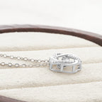 925 Sterling Silber Halskette mit 0,5 ct Moissanit