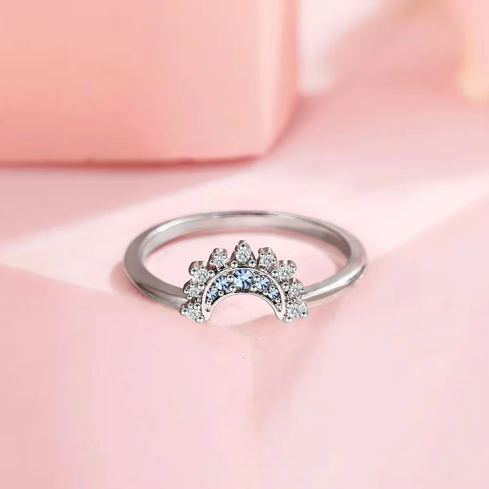 925 Sterling Silber Partnerringe Sonne & Mond