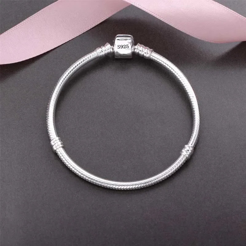 925 Sterling Silber Schlangenketten-Armband für Charms