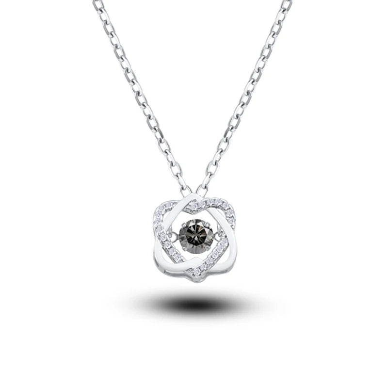 925 Sterling Silber Halskette mit 0,5 ct Moissanit