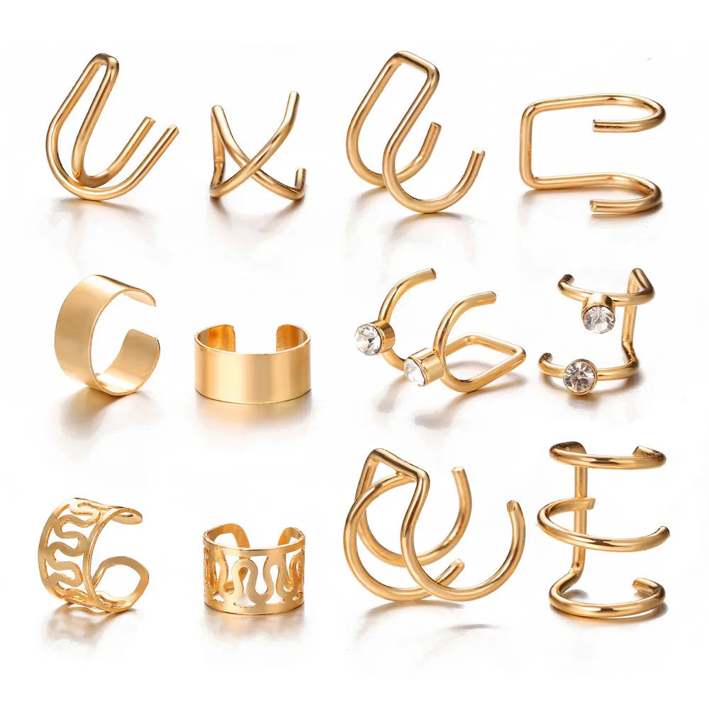 Ear Cuff aus Edelstahl in Goldoptik – Ohne Ohrloch