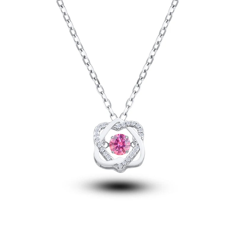 925 Sterling Silber Halskette mit 0,5 ct Moissanit