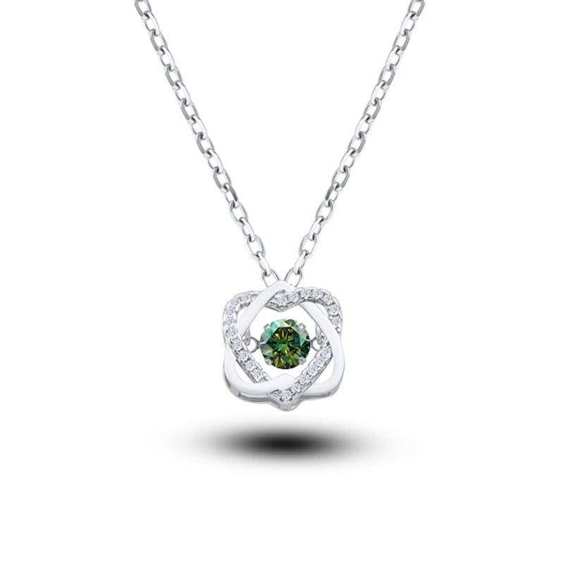 925 Sterling Silber Halskette mit 0,5 ct Moissanit