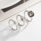 Offener Ring mit Kristall-Detail